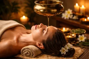 Ayurvedic shirodhara for migraine