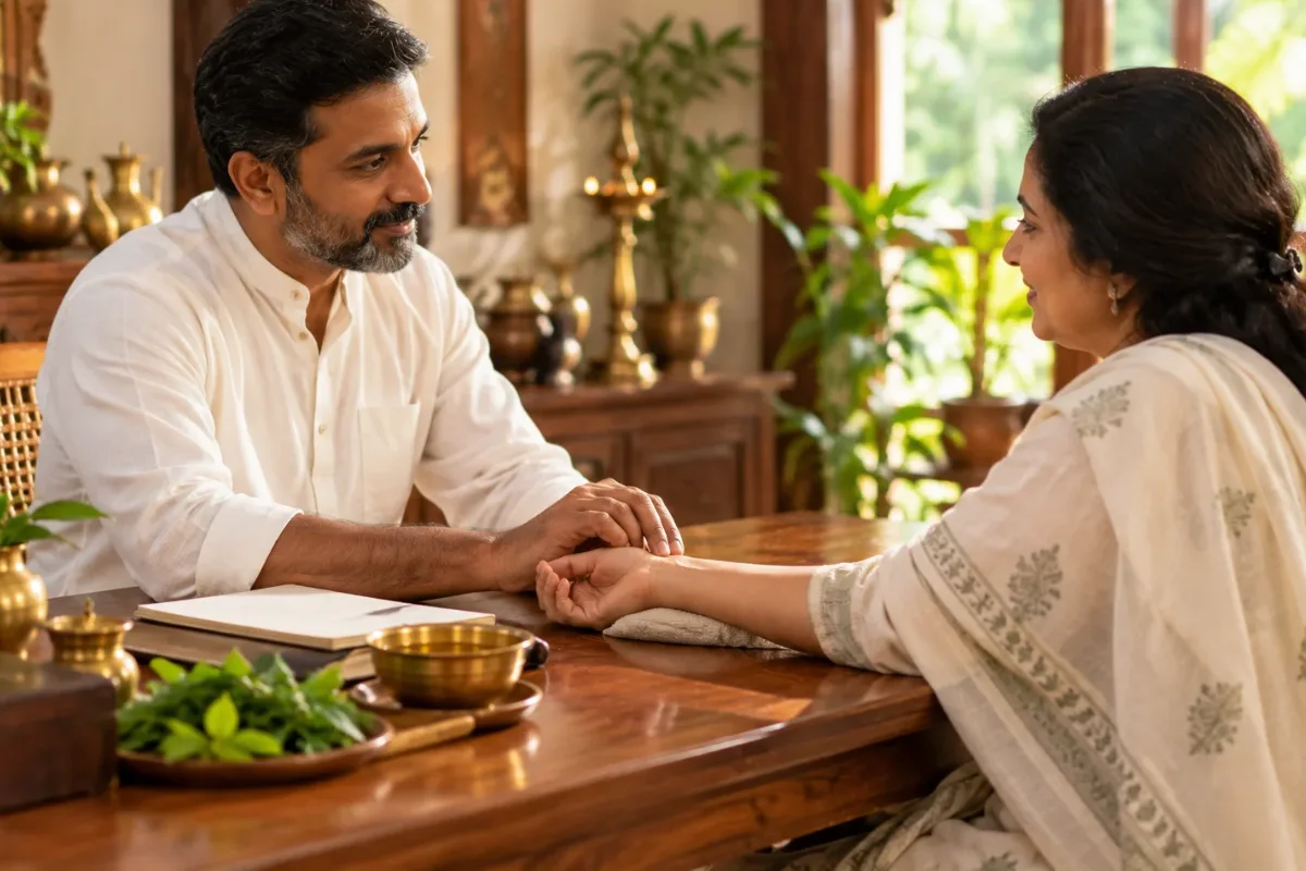 Supportive Ayurvedic care after cancer treatment at Ideal Ayurvedic Resort, Kovalam