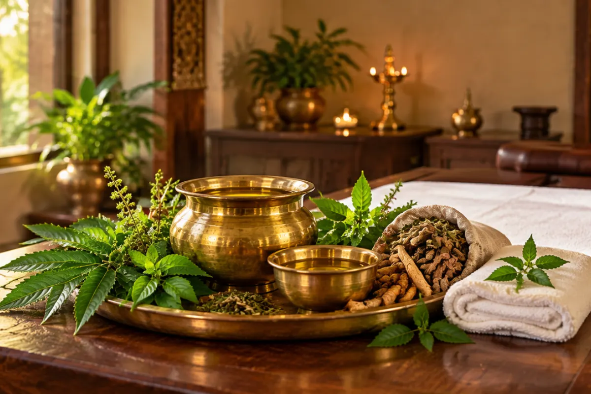 Panchakarma detoxification treatment at Ideal Ayurvedic Resort, Kovalam