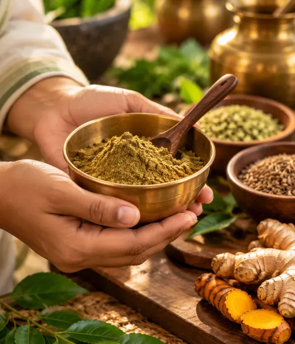 Herbs and spices for a personalised Ayurvedic digestive program