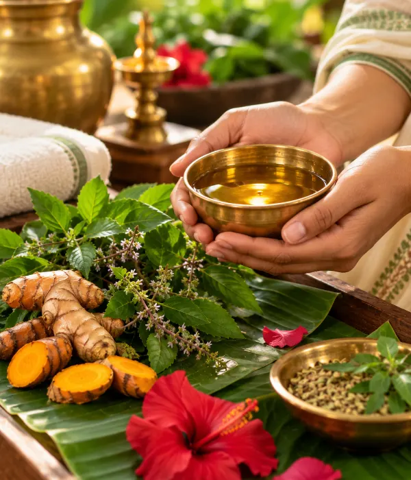 Herbal poultice for a personalised Ayurvedic women's health program