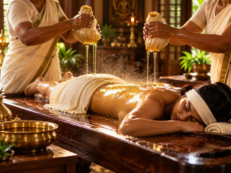Pizhichil warm medicated oil therapy