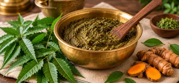 Lepanam herbal paste application